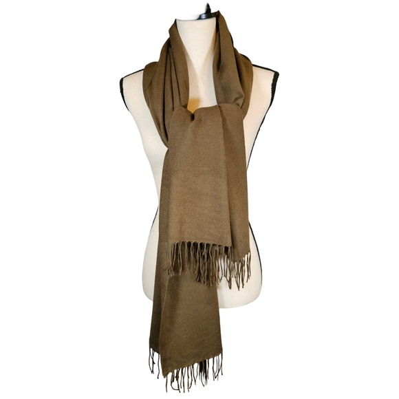 Scarf Bundle Of 2,Orange Is Peach Couture, Green Is Pashmizette, OS - Picture 5 of 13